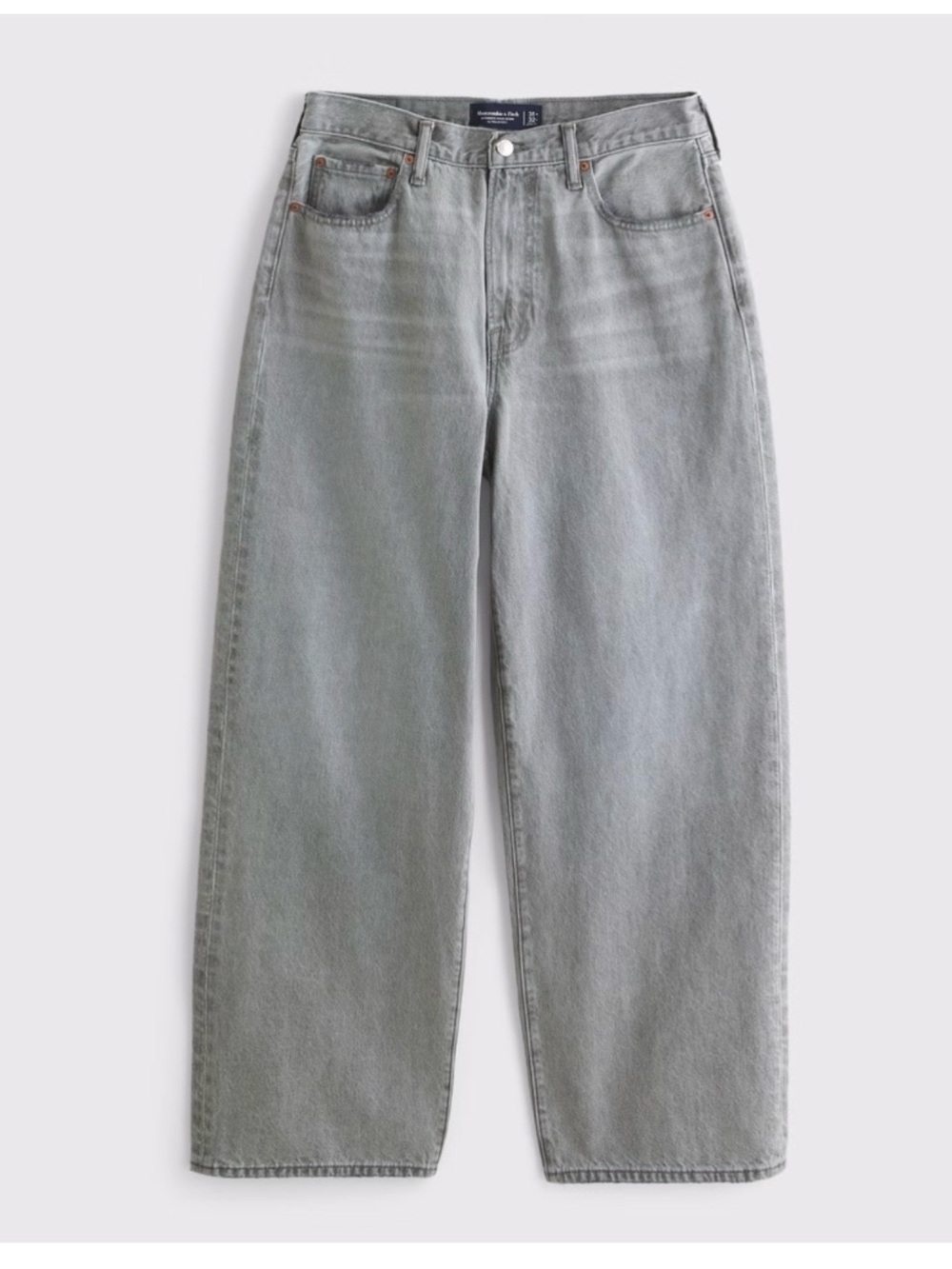 Abercrombie Light Gray Ultra Baggy Jeans